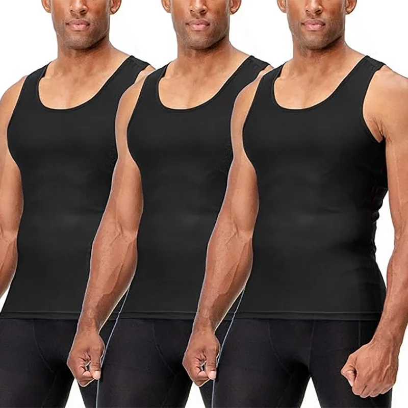 

Мужские компрессионные майки Muscle Slim Fit, жилеты для бега, тренажерный зал, без рукавов, плотная быстросохнущая тренировочная рубашка для фитнеса