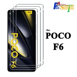 For POCO F6 6.67 inch Screen Protector Tempered Glass Crystal Mica 9H HD Clear Transparent Anti Scratch High Aluminum