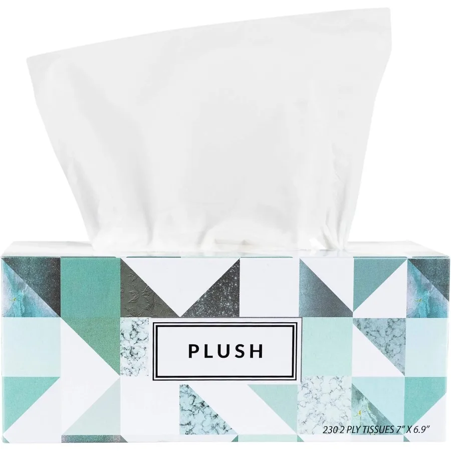 ぬいぐるみのようなふわふわティッシュ 1箱130枚入り サイズ7×6.9インチ 2枚重ね 柔らかく滑らか バスルーム オフィス 店舗 学校 家庭 キッチン 車などどこでも使える