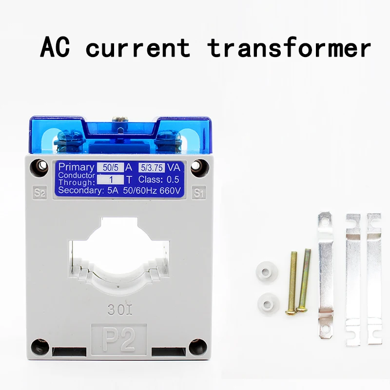 

AC current transformer BH0.66 copper coil 0.5 level 30/50/75/75/100/200/200/300/400/5A for ammeter use