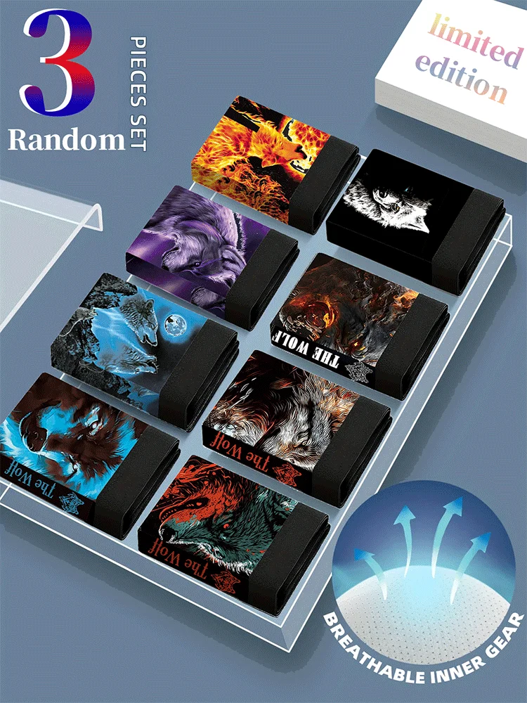 

Random 3pcs Men Underwear BoxerShorts Hombre Panties Man Breathable Swimming trunks Underpants Sports Comfort Male Boxers