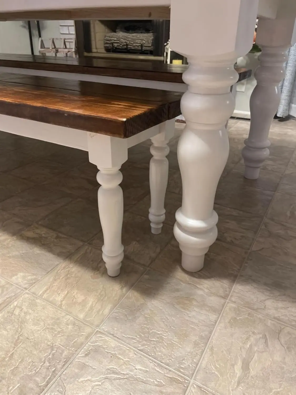 Pernas de mesa de fazenda inacabadas, mesa de jantar de 3,7 "x 29", conjunto de 4 mesas de centro DIY, pernas de estilo rústico viradas |   Fácil de pintar qualquer Co