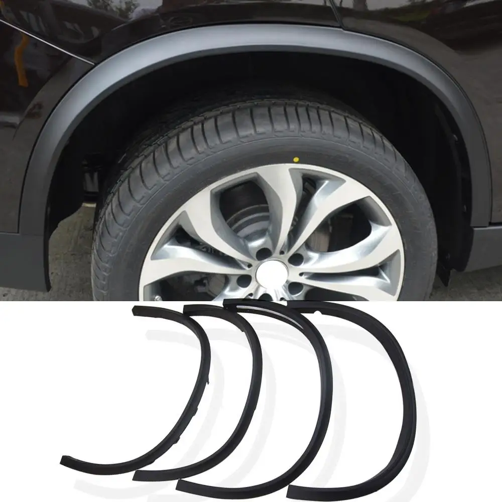 Car Side Wheel Arch Fender Flares For BMW E70 X5 SUV 4 Door 2007 - 2013 PP Car Side Wheel Arch Fender Flares Mudflap Trims