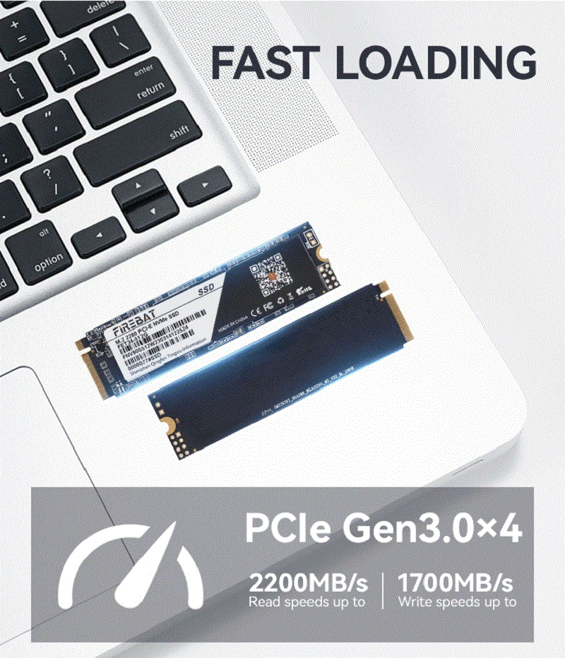 فايربات SSD محرك M2 Nvme 256GB/512GB/1 تيرا بايت محرك الحالة الصلبة الداخلية M.2 2280 PCI-e 3.0 لأجهزة الكمبيوتر المحمول