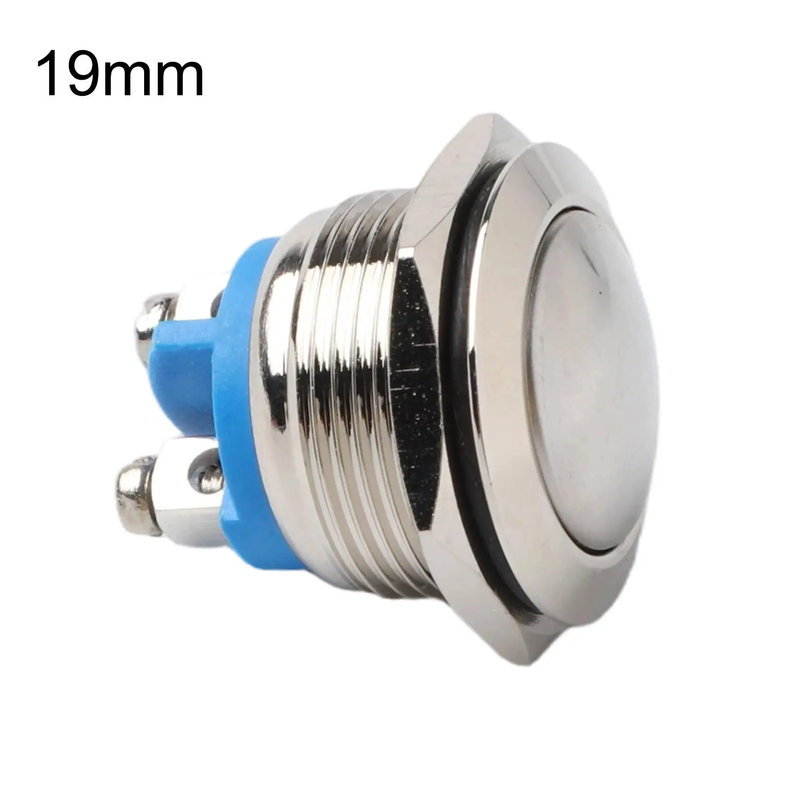 Nickel Plated Copper 19mm Momentary Push Button Starter Switch IP67 Waterproof Perfect for Automotive and Marine Projects