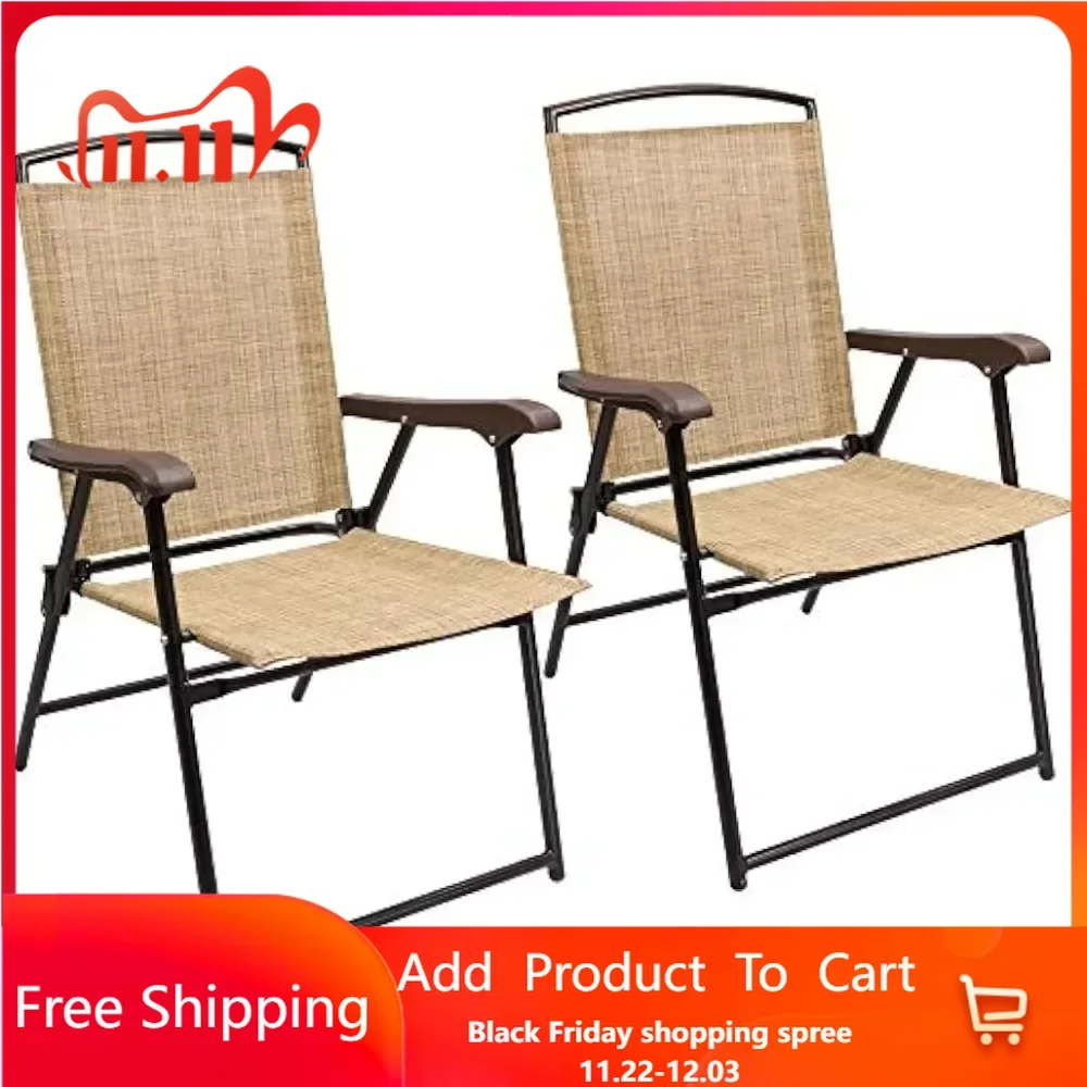 Patio Folding Chair Deck Sling Chair Camping Garden Pool Beach Using Chairs