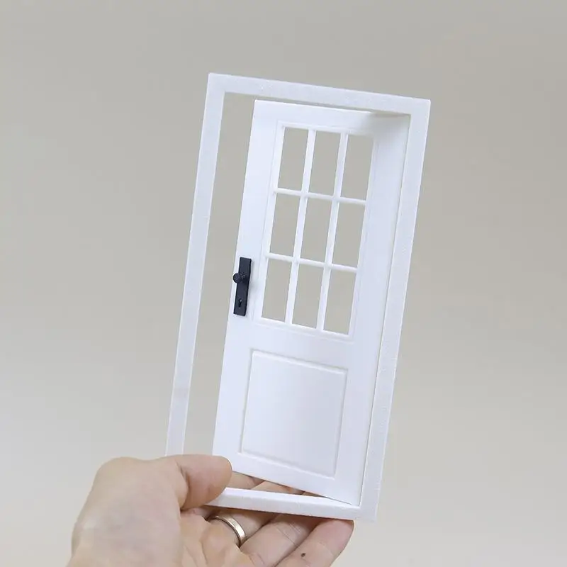 [JN]1 pezzo 1:12 simulazione casa delle bambole porta semplice mini porta apribile modello casa delle bambole accessori per mobili in miniatura