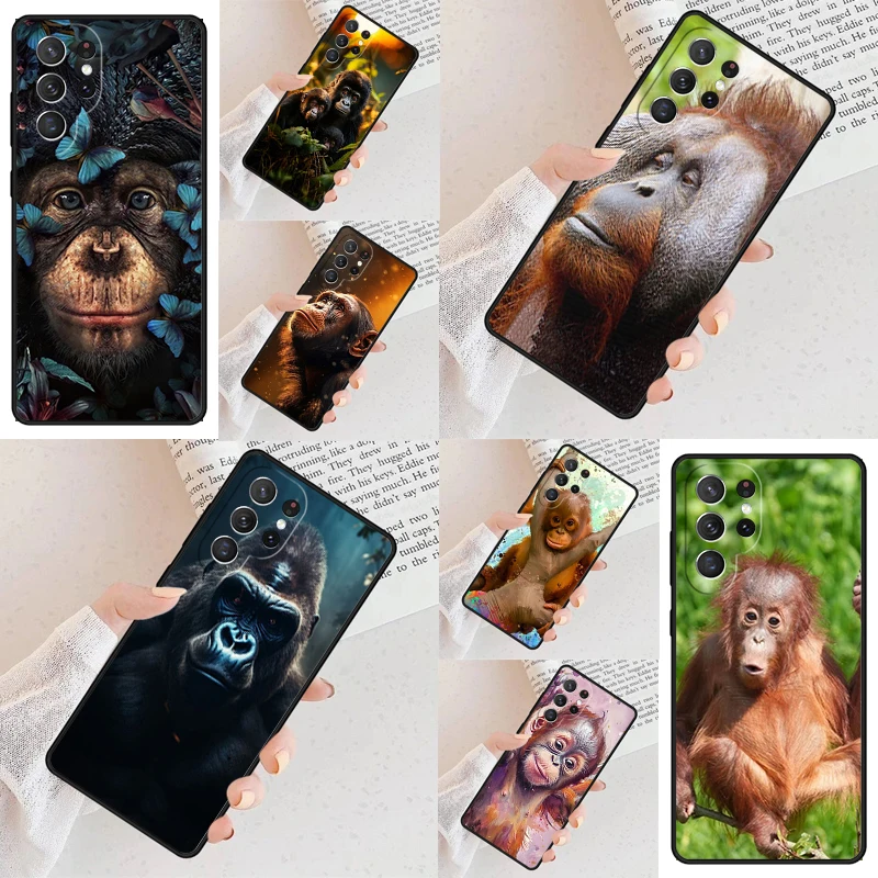 Cool Orangutan Monkey Cell Phone Case for Samsung Galaxy S26 Ultra S25 S24 S23 S22 S21 S20 Note10 Cover