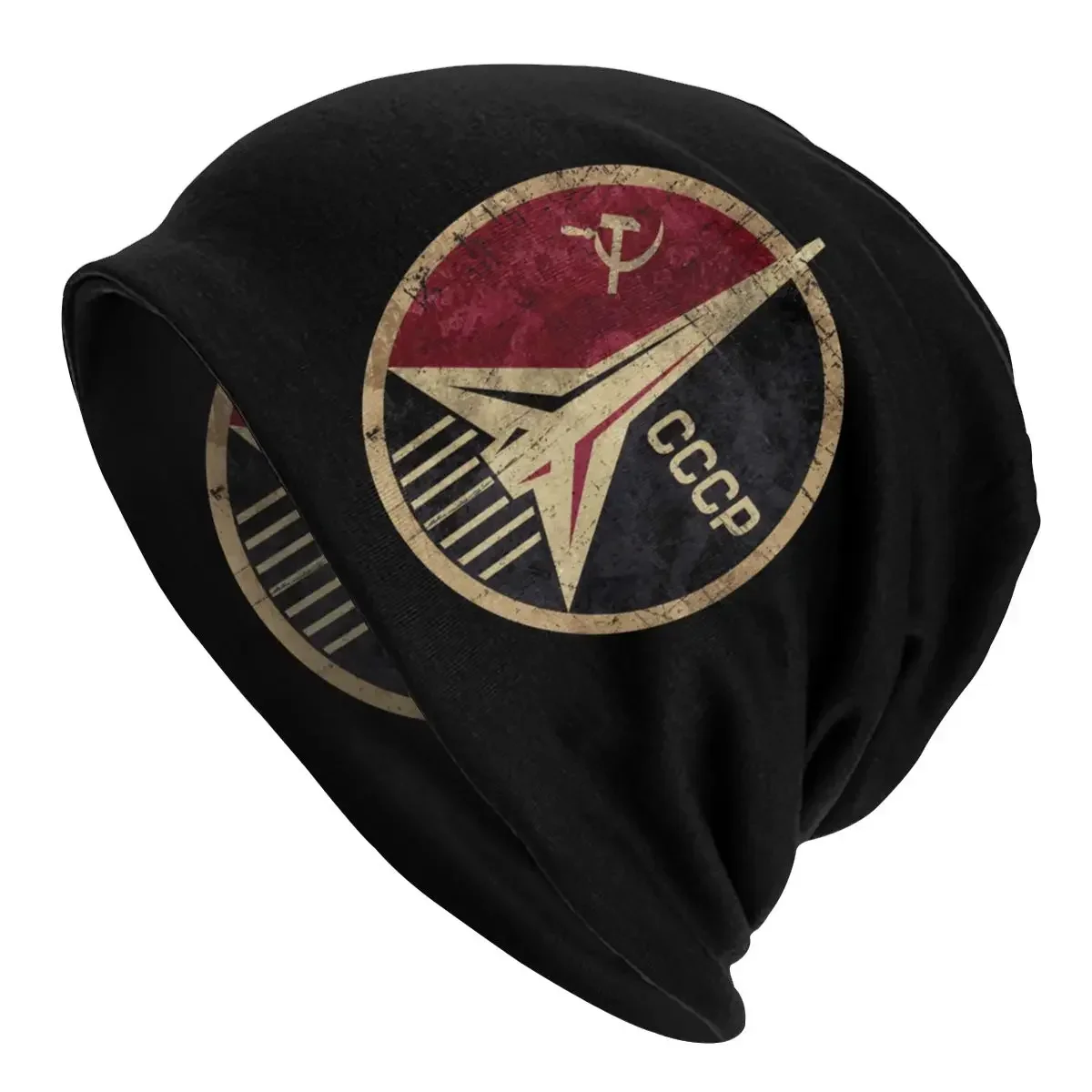 CCCP Russian Space Program Bonnet Hats Knitting Hats Vintage Outdoor Skullies Beanies Hat Unisex Adult Spring Warm Dual-use Caps