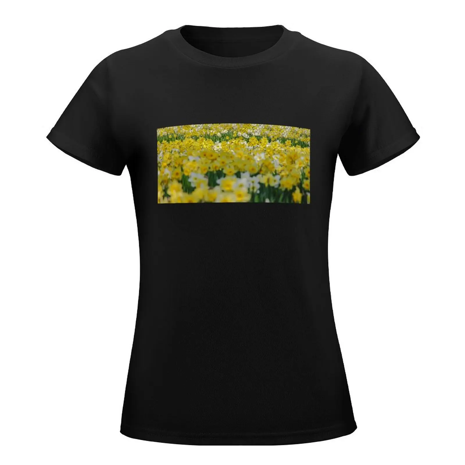 Daffodils blooming in Spring T-Shirt oversized tops Women's clothing