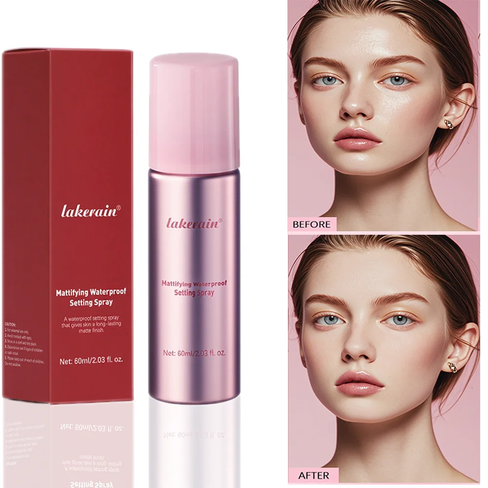 Matterende waterdichte setting spray voor alle huidtypes Oliecontrole Niet-kleverige make-up fixer Langdurige matte basismake-up