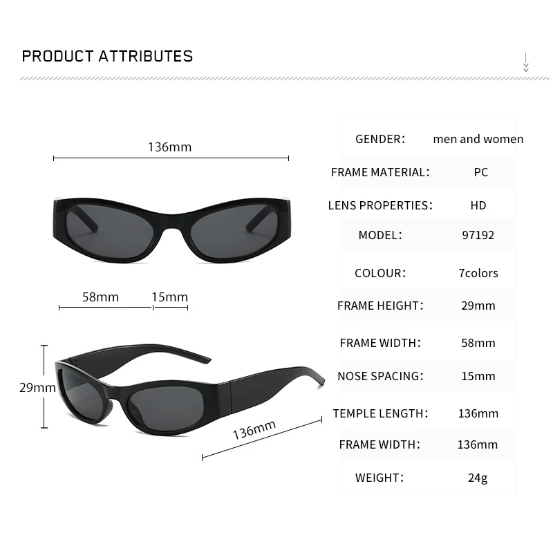 Small Frame Y2K Sunglasses Men Ins Personality Brand Designer Square Sun Glasses Women Futuristic Style Cycling Eyewear Christma