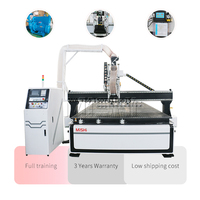 4th Axis Cnc Router Atc 1325 2030 2040 1530 Wood Atc Lift 3d Carving Machine with Rotary Axis for Wooden Door Design
