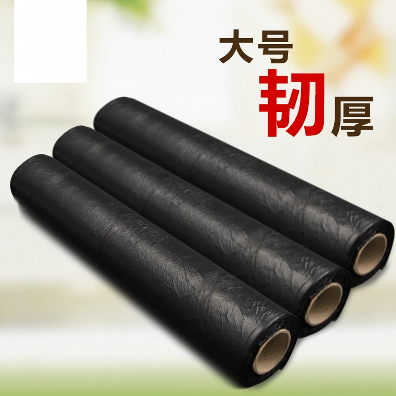 Thickened black large hotel room garbage plastic bag large garbage bag quantity