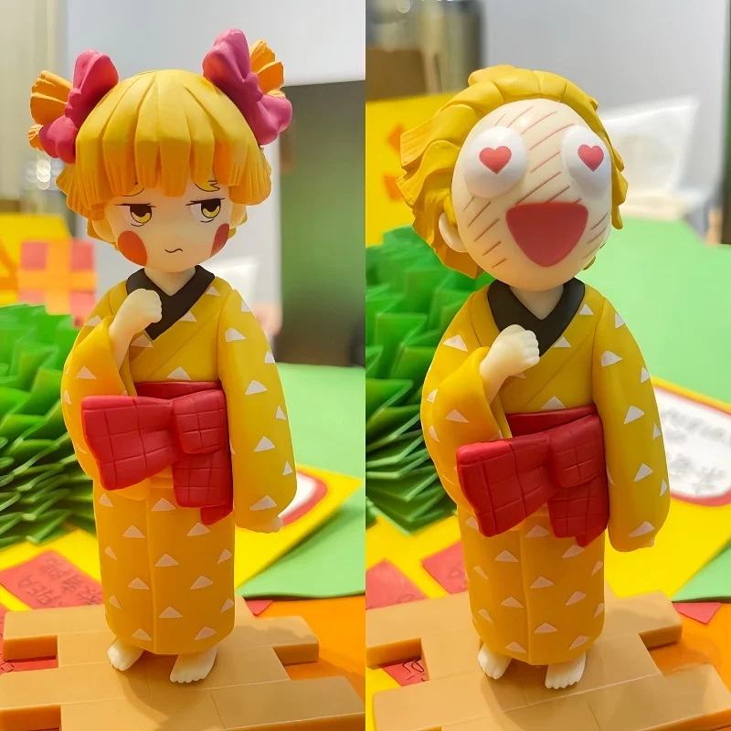 

13cm Demon Slayer Anime Figure Agatsuma Zenitsu toys model Action Figures Statue Collection Desktop decoration Pendant boys Gift