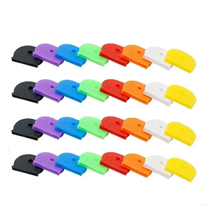 

203B for Key Caps 32x for Key Covers 8 Colors for Key Identifier Cover Tags Label Silicone Coding Color for Disting