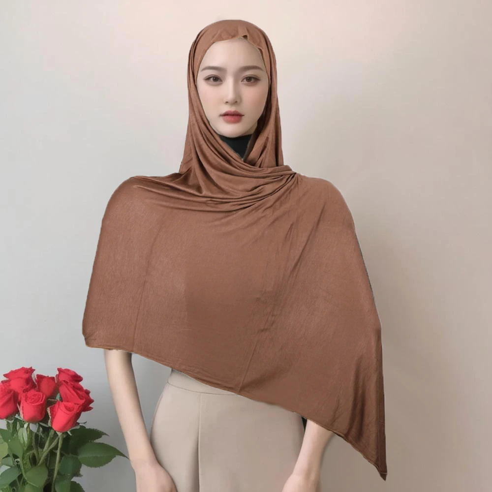 RIMAIRE Jersy Cotton Pure Color Muslim Hijab for Women 170*70cm Big Size Hijab Soft and Comfortable Scarf Fashion Women Clothing