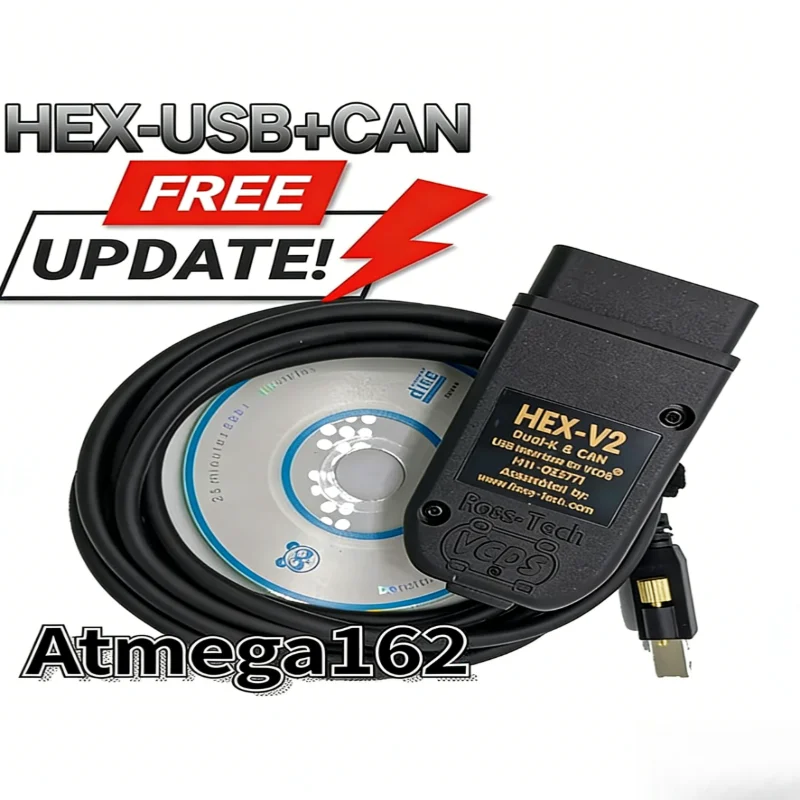 

Диагностический сканирующий кабель HEX V2, версия 24.7, многоязычный интерфейс, подходит для различных моделей автомобилей.