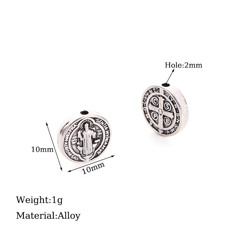 Noter 25Pcs/pack Holy Mother Jesus Cross Accessories For Jewelry Making Environmentally Friendly Material DIY Bracelet Necklace