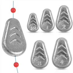No Roll Sinkers Fishing Weights Sinkers Flat Inline Sinkers No Snag Slip Weights for Catfishing Rigs Surf Fishing Tackle