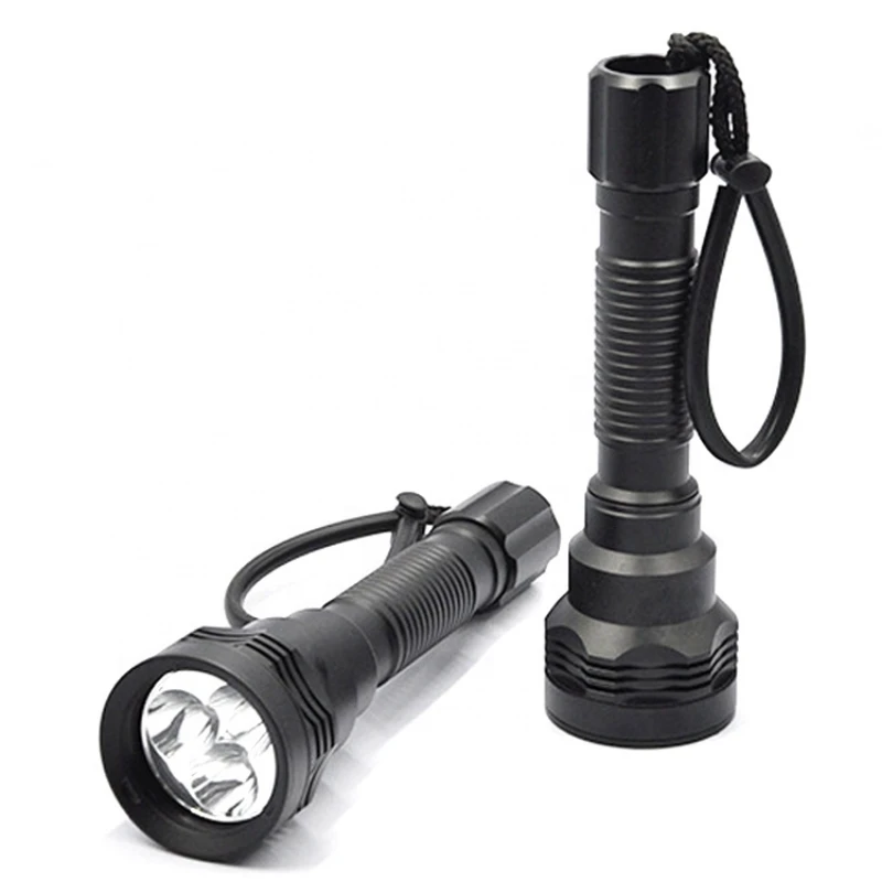 26650 Battery Power Professional Cave Snorkeling Dive Torch Hand Light Scuba 3 Led Diving Flashlight