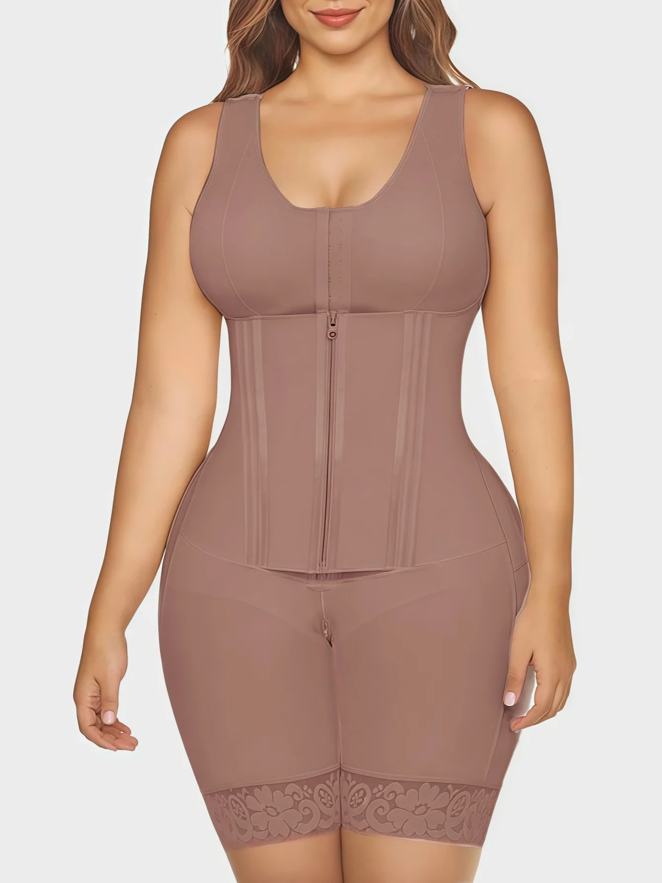 

Женское корректирующее белье-корсет Faja Overbust для всего тела, с эффектом утяжки живота, послеоперационное компрессионное белье Moldeadoras