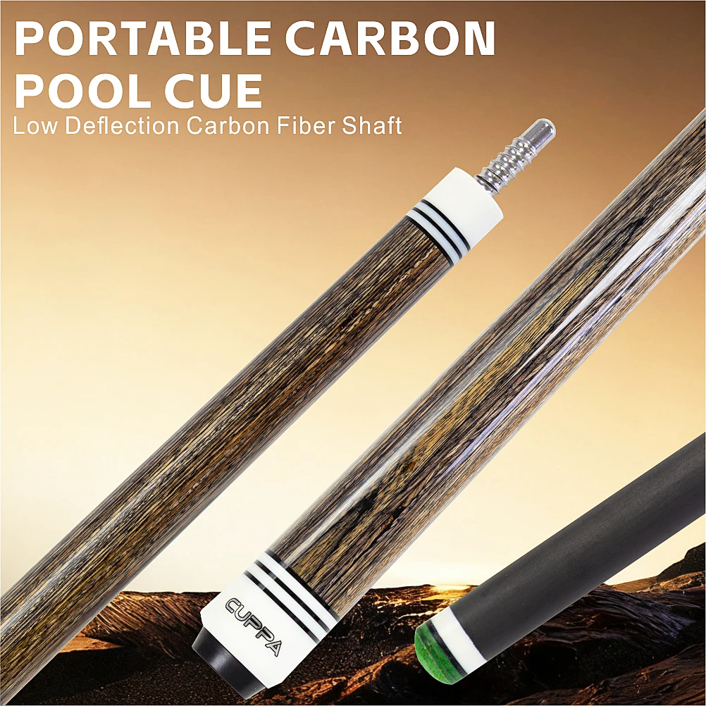 CUPPA MY Billiards Cue Case Set Carbon Fiber Pool Cue Stick 12.5mm Tip Size With Pool Cue Set Billiards Accessories