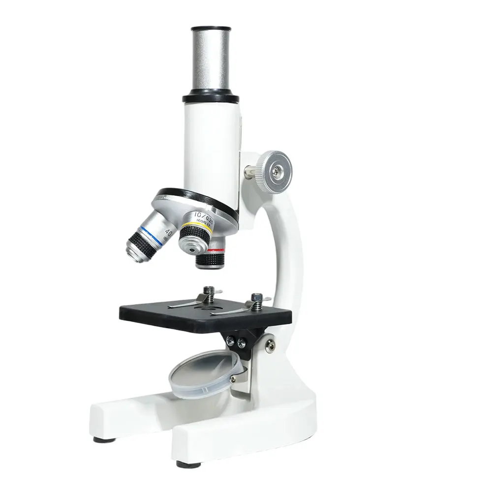 

Обучающий комбинированный микроскоп с увеличением 64X-2400X и светодиодной подсветкой — включает предметные стекла для микроскопа для студентов и детей