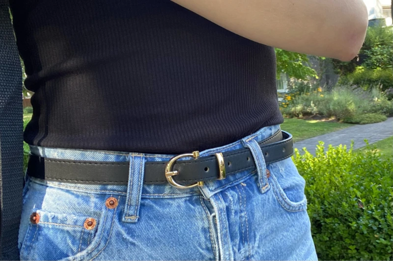 2023 frauen Gürtel Neue PU Leder Einfache Metall Schnalle Gürtel Mädchen Kleid Jean Hosen Bund Gürtel für Dame Luxus Designer Marke – Detail 1