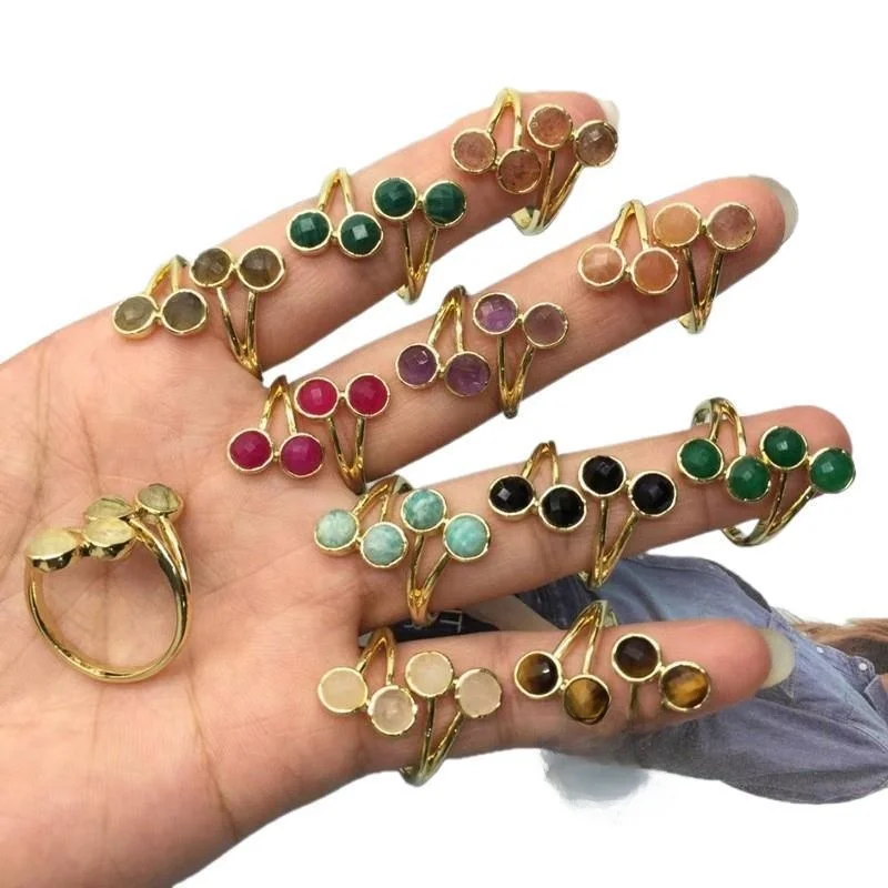 

Кольцо T l Crystal Ring с фиолетовым кристаллом, массивное, с розовым кристаллом, открытое, аксессуар для рук, модное ювелирное изделие, универсальный размер