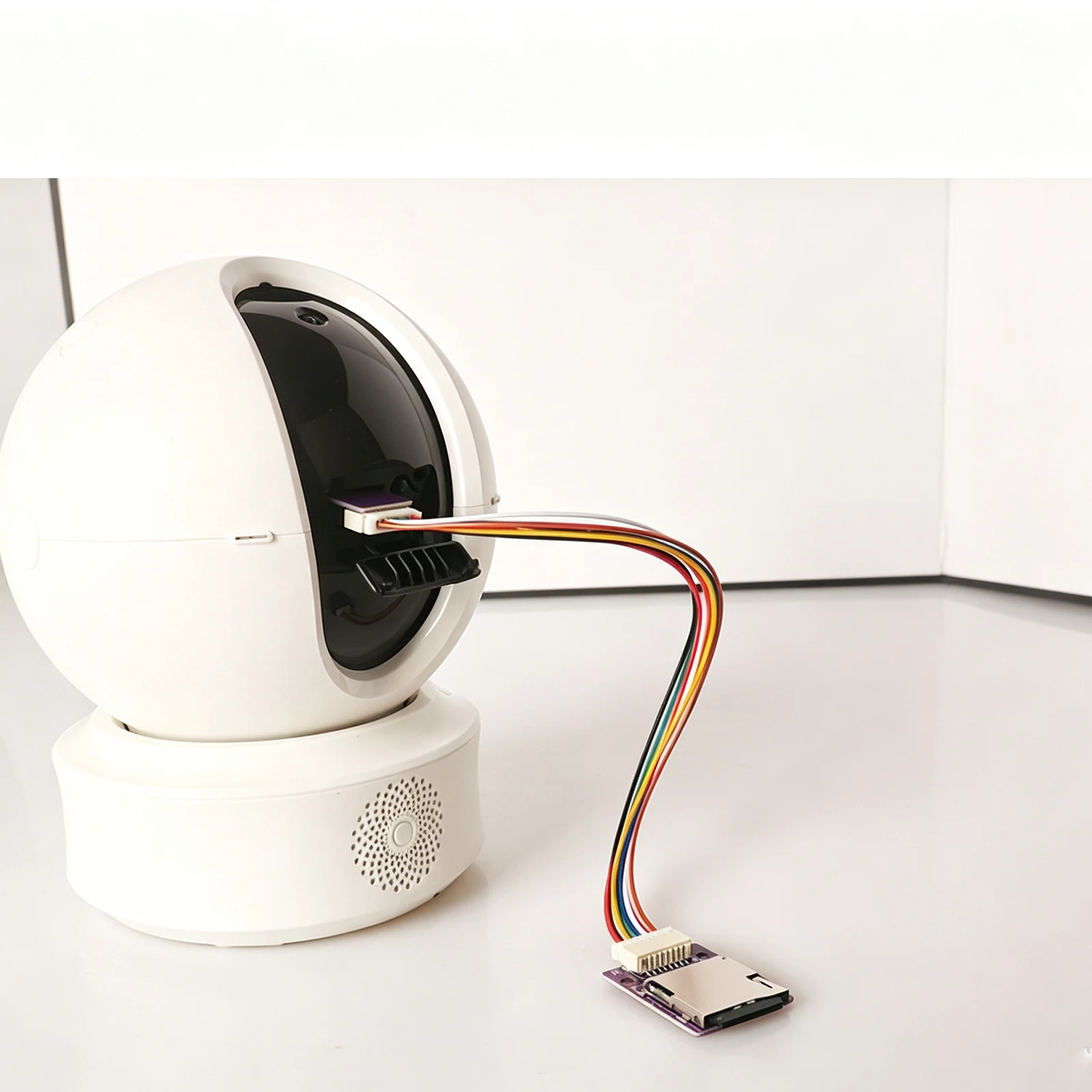 Flexible Micro SD to Micro SD Extension Adapter Cable, TF Card Male Female Split Extension Wire with Screw Holes for IP Camera