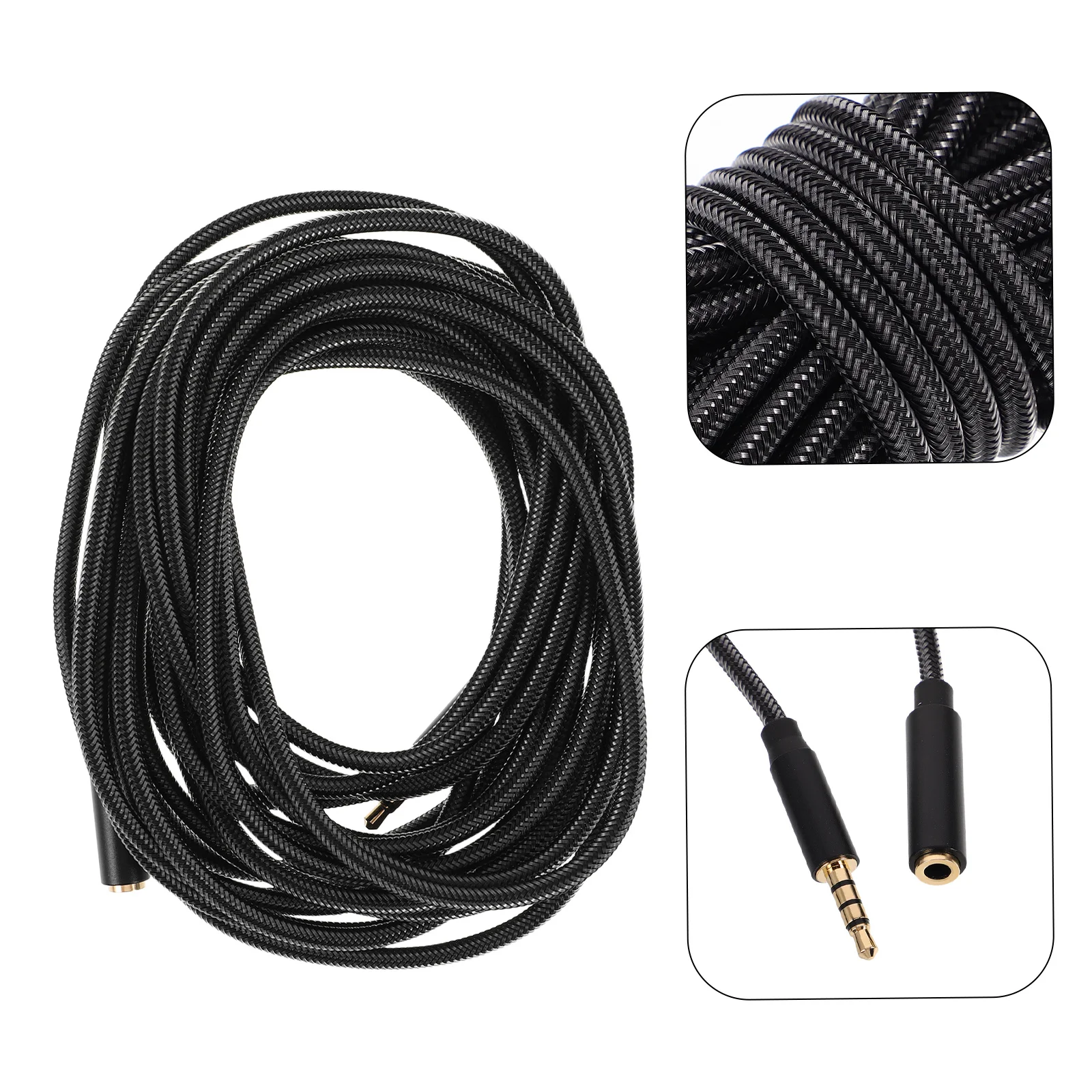 

5M Audio Cable 3.5mm Male to Female Headphone Cord Extender for Home Office Studio High Conductivity Seamless