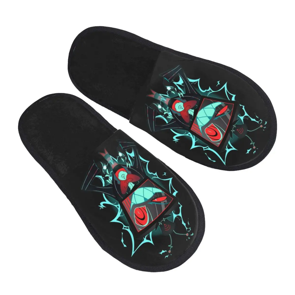 Zapatillas de casa de Hotel con animación de Anime Hazbins para mujer con estampado personalizado, zapatillas mullidas de espuma viscoelástica suaves y cálidas, zapatos para interiores y exteriores