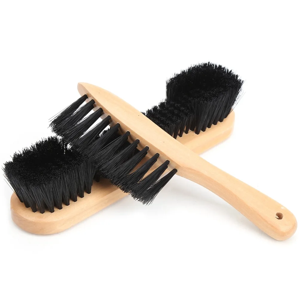 

2PCS Wooden Handle Pool Table Cleaning Tool Kit 8.5in 9in Billiard Table Brush Nylon Bristle Billiard Rail Brush Snooker Table