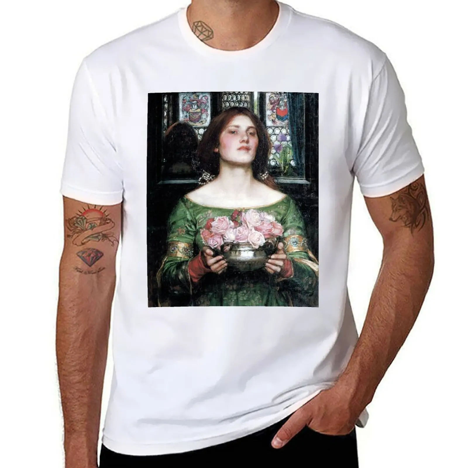 

Gather Ye Rosebuds While Ye May - John William Waterhouse T-Shirt t shirts for man graphic vintage t shirt man casual T-Shirt