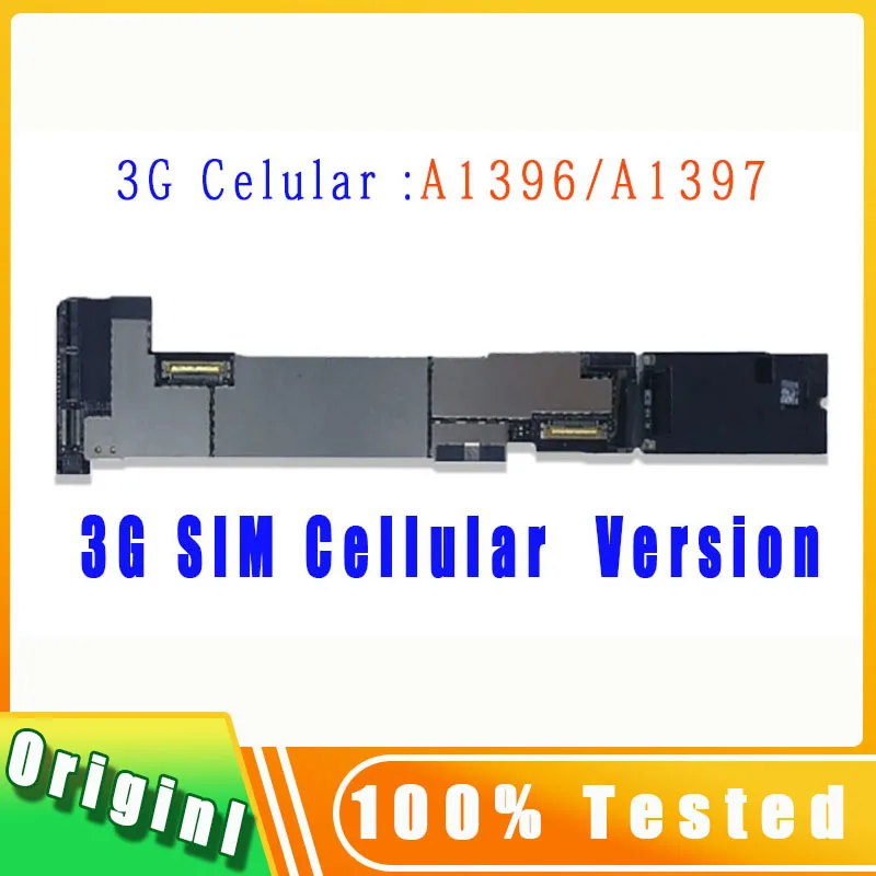 100% Original NO iCloud For IPad 2 Logic Board,A1395 WIFI Versions A1396/A1397 3G Cellular Versions For IPad 2 Motherboard