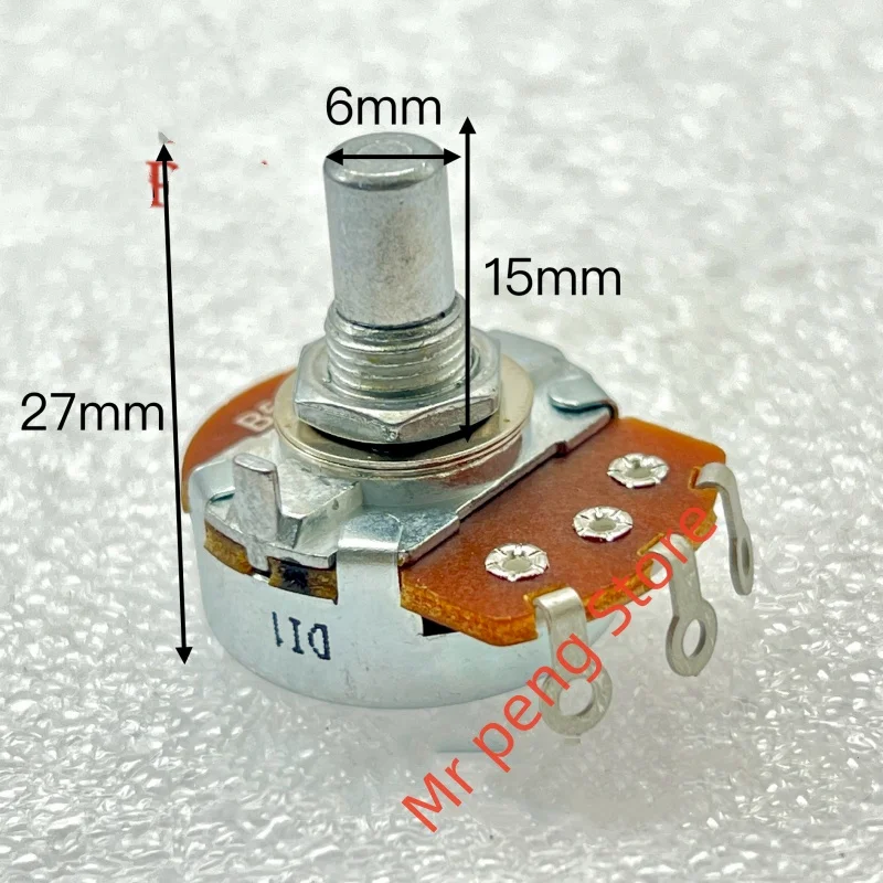 2pcs for ALPHA 24 type B5M rotary potentiometer special high power amplifier electromechanical shaft length 15mm