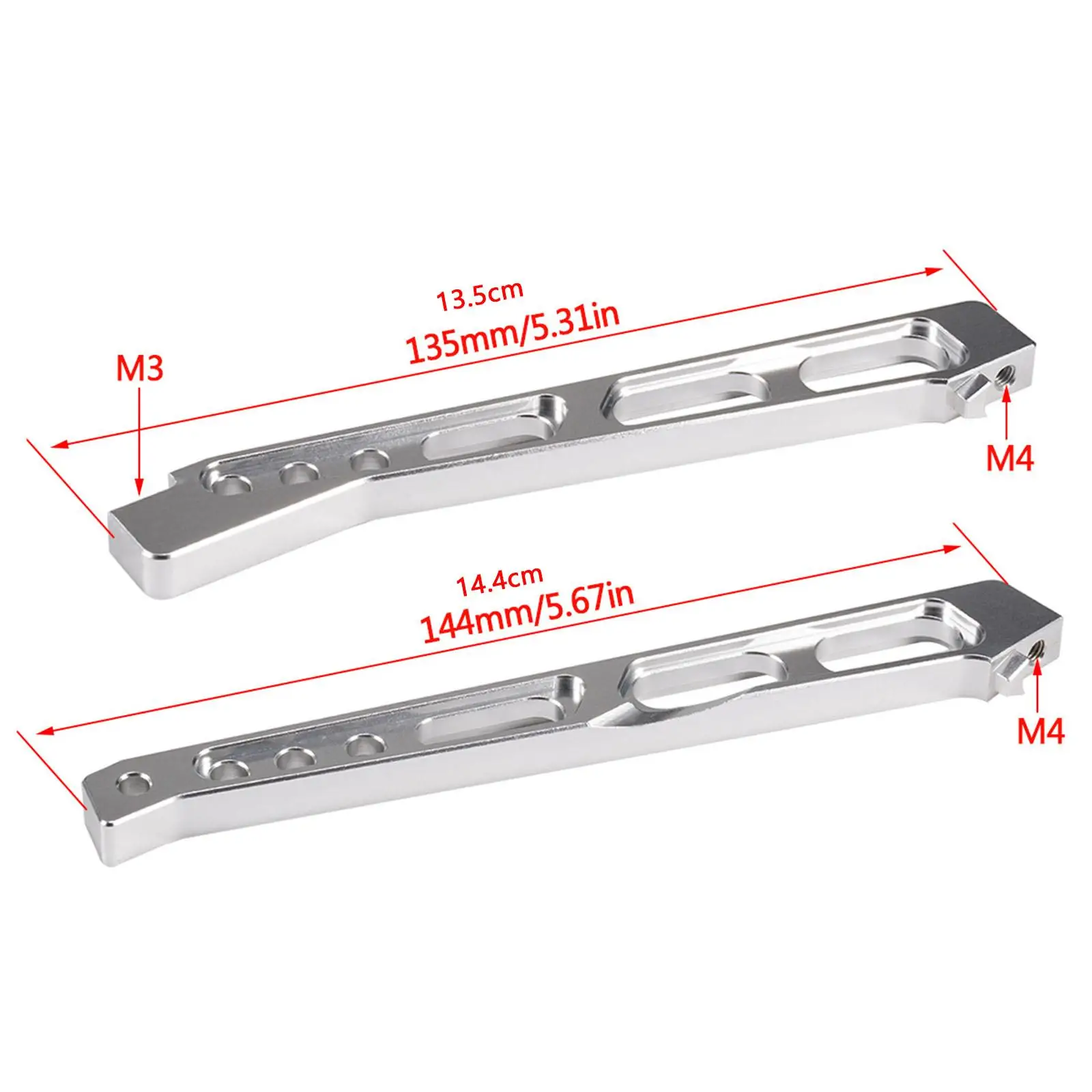 Veicolo RC Fai da te Modificato Pratico Telaio anteriore posteriore Brace Set Staffa Piastre anteriori posteriori per RC Hobby Car RC Crawler Accessori