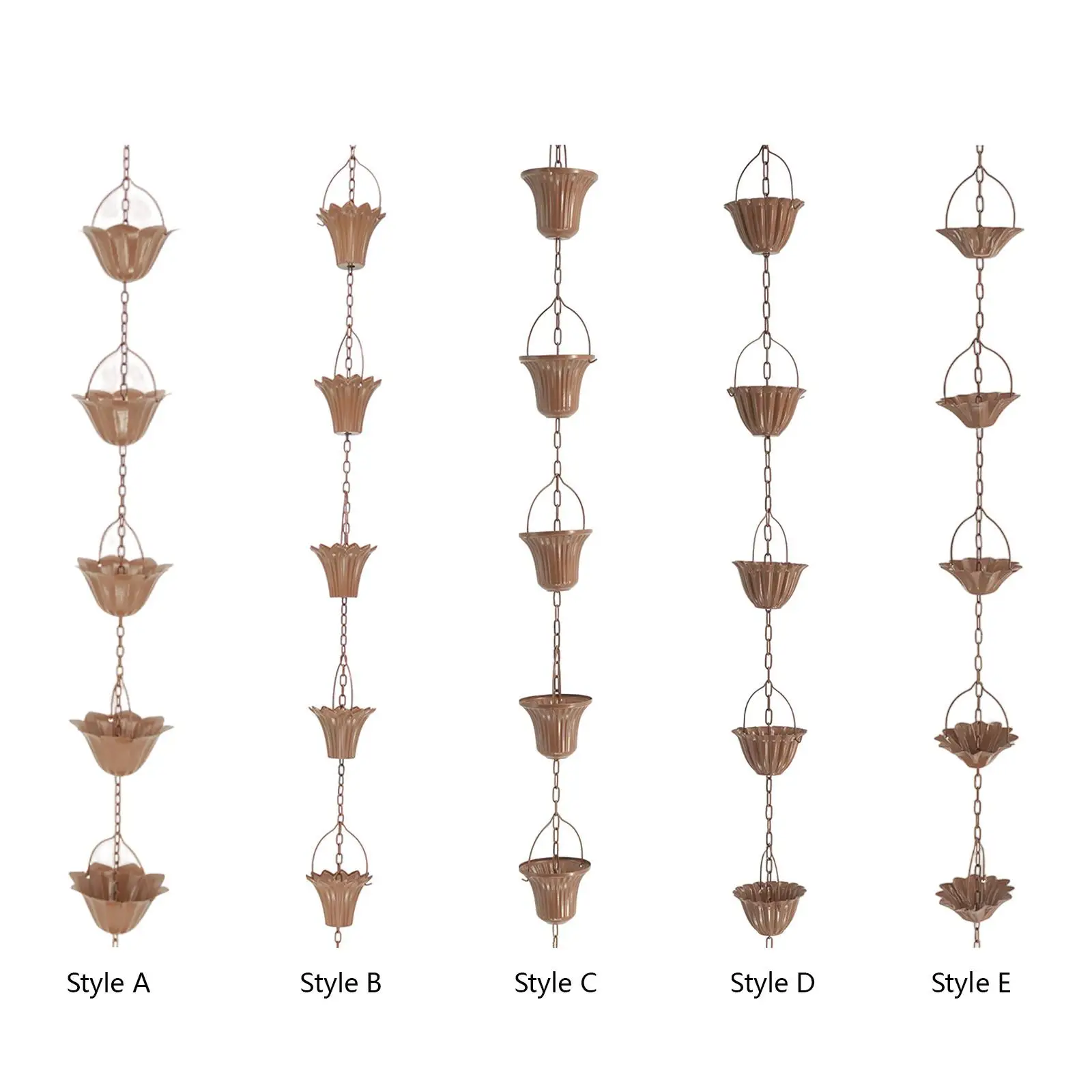 Metalen regenwatervangerketting, hangende gootketting regenpijp, metalen tuin regenwater omstelling catcher kettingen direct vervangt