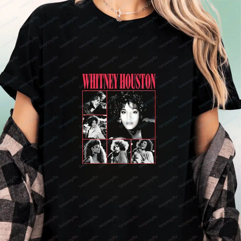Whitney Houston - Retro Clone Style Casual Trendy Multi-Purpose Men's and Women's Round-neck T-Shirt