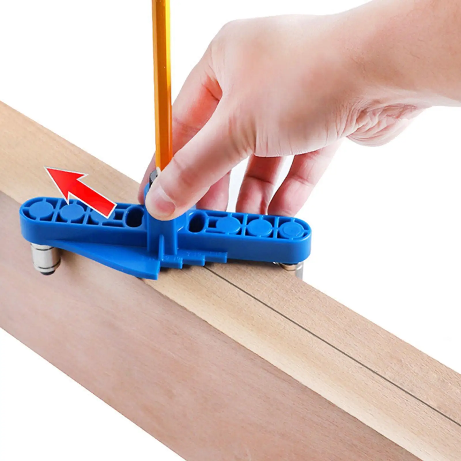Alat Kerja Kayu Panduan Bor Dowel Kayu Pencari Lokasi Jig Dowelling 2 in 1