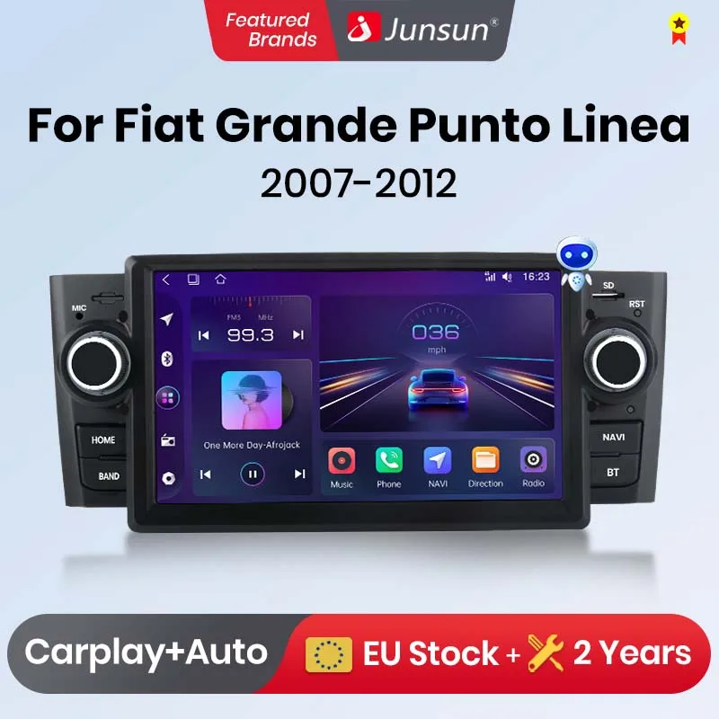 Junsun V1PLus Car Radio For Fiat Grande Linea 2007-2012 Car Smart Systems For Apple Carplay FM GPS SWC BT