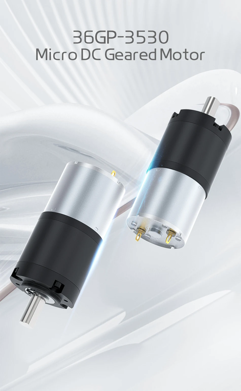 36GP-3530 Planetengetriebemotor DC 12V/24V Einstellbare Geschwindigkeit ​ ​ 8 U/min ~ 1621 U/min Micro-Gleichstrom-Bürstenmotor mit hohem Drehmoment – Detail 5