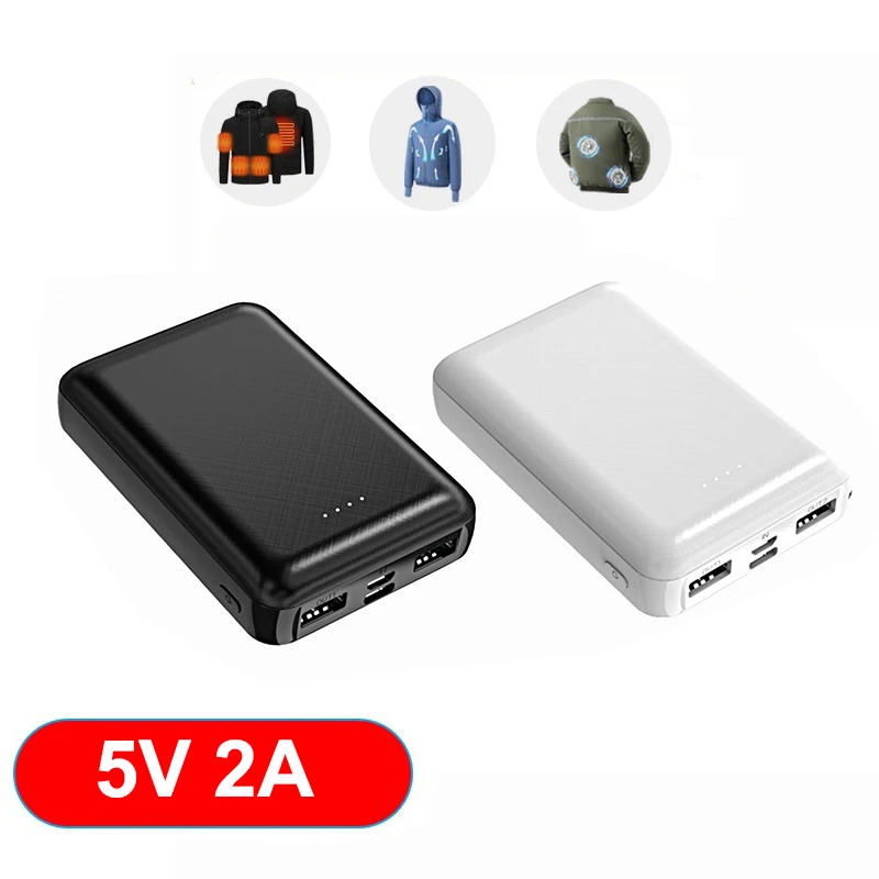 

Mini Power Bank 20000mAh 5V 2A Portable Charger for Heated Vest Jacket Power Bank for Xiaomi Mi iPhone Air Conditioning Clothing