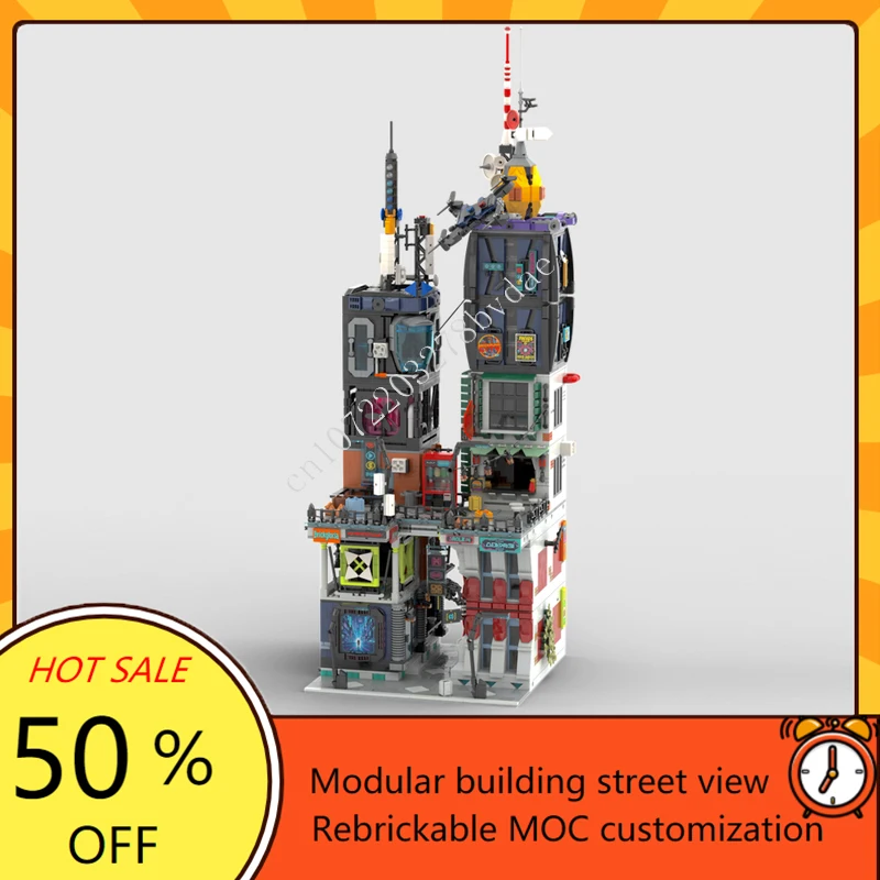 

5179PCS Punk City Hot City Selling MOC Creative StreetView Puzzle Architecture DIY Birthdayal Assembly Model Toy Christmas Gift