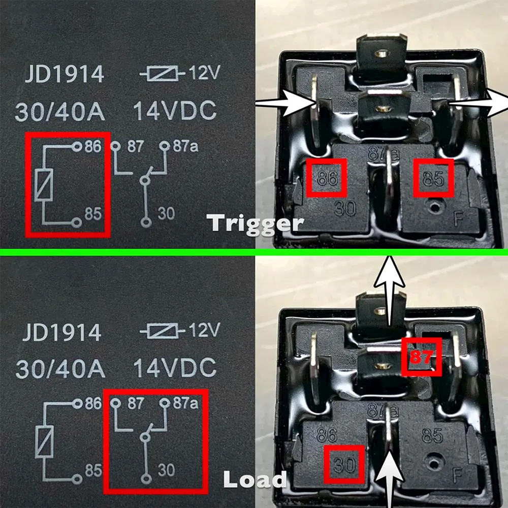 10 Stück 4Pin 5 Pin 40A Auto Relais Wasserdicht 12V 24V 4P 5P Relais Ersatz Automotive Set für Van Auto Motorrad LKW – Detail 5