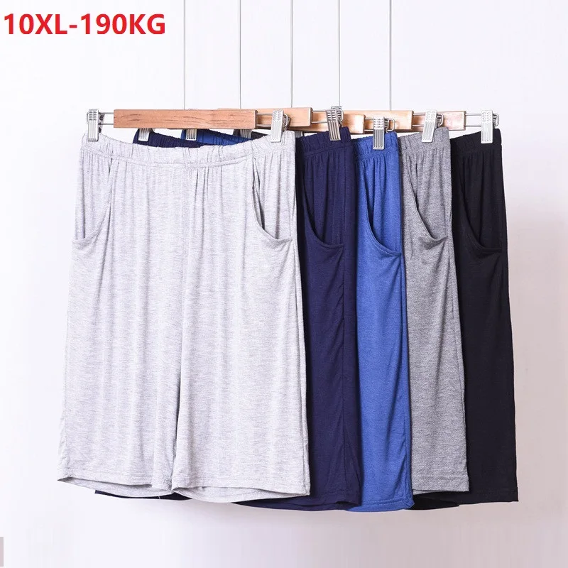 summer Men modal sleep shorts cotton plus size 8XL 10XL shorts large size 9XL breathable comfort soft homewear shorts elastic