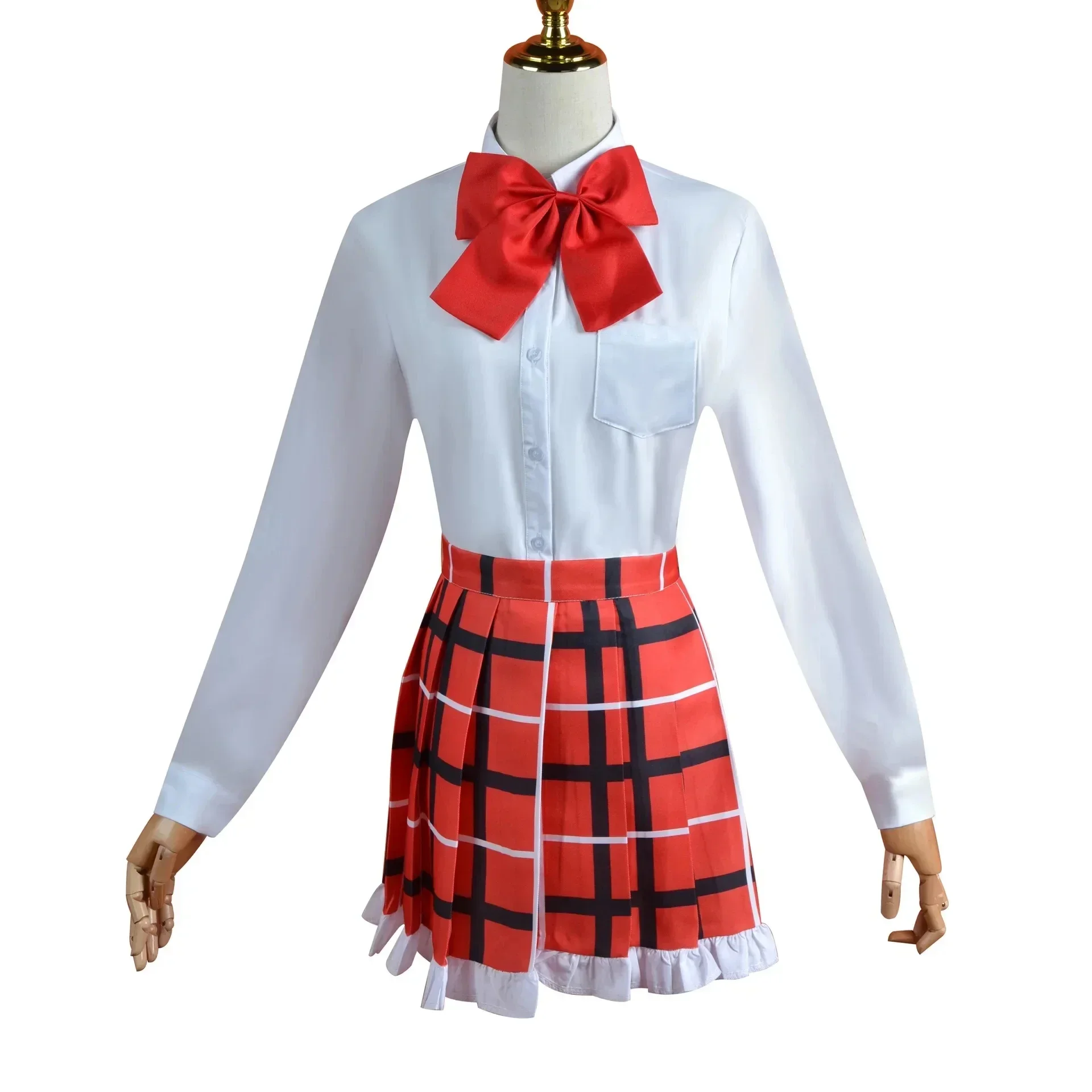 Disfraz de Cosplay de Anime Takanashi Rikka, pelucas de amor Chunibyo, otras delisiones Dekomori, falda de mujer, uniforme Jk, traje azul/negro