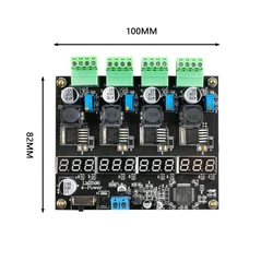 LM2596 modulo di alimentazione a commutazione multicanale Display digitale a 4 canali DC-DC scheda di alimentazione con uscita Buck Step-down regolabile