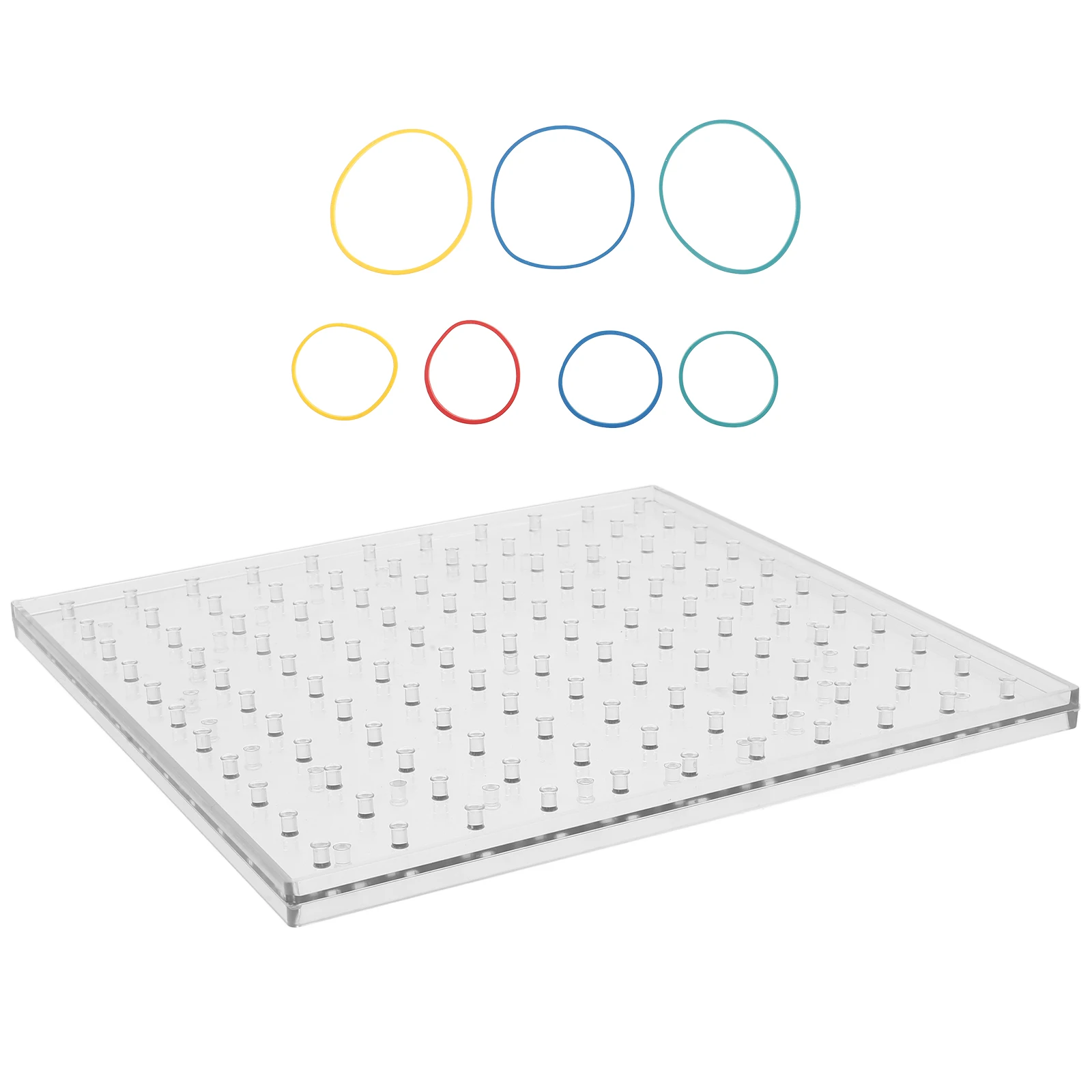 1 ensemble de géoplanche éducative double face pour enfants, développement des compétences mathématiques, création de motifs, exploration des formes, puzzle